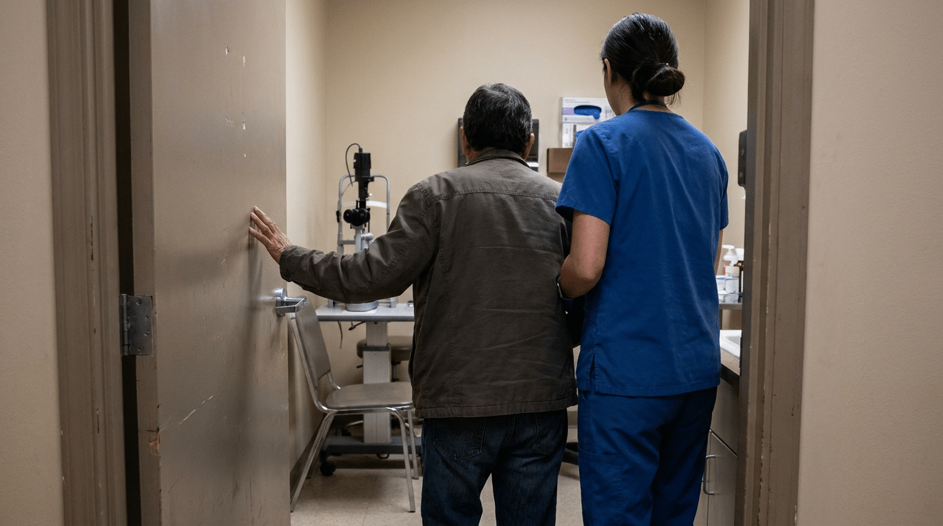 Eye trauma or chemical exposure emergency
