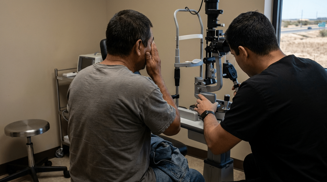 Severe eye pain requiring emergency evaluation