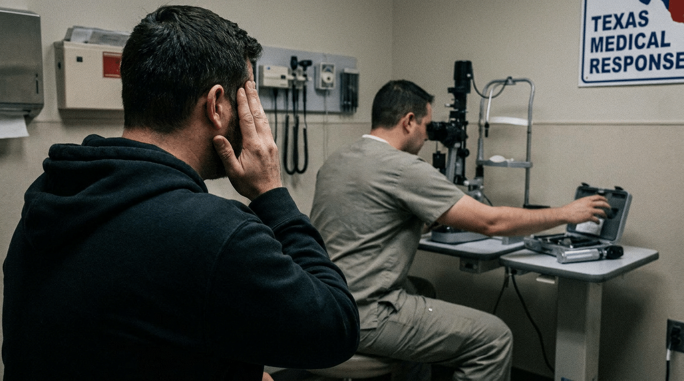 Flashes or floaters requiring eye emergency care