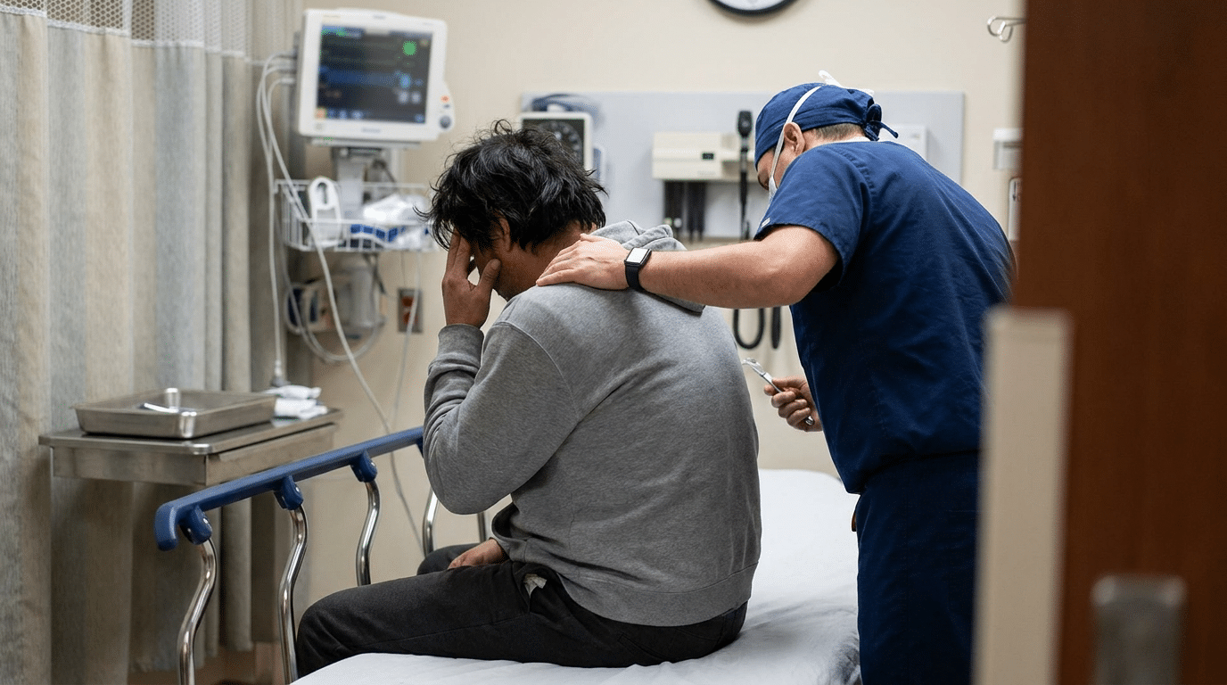 Head injury examination in child
