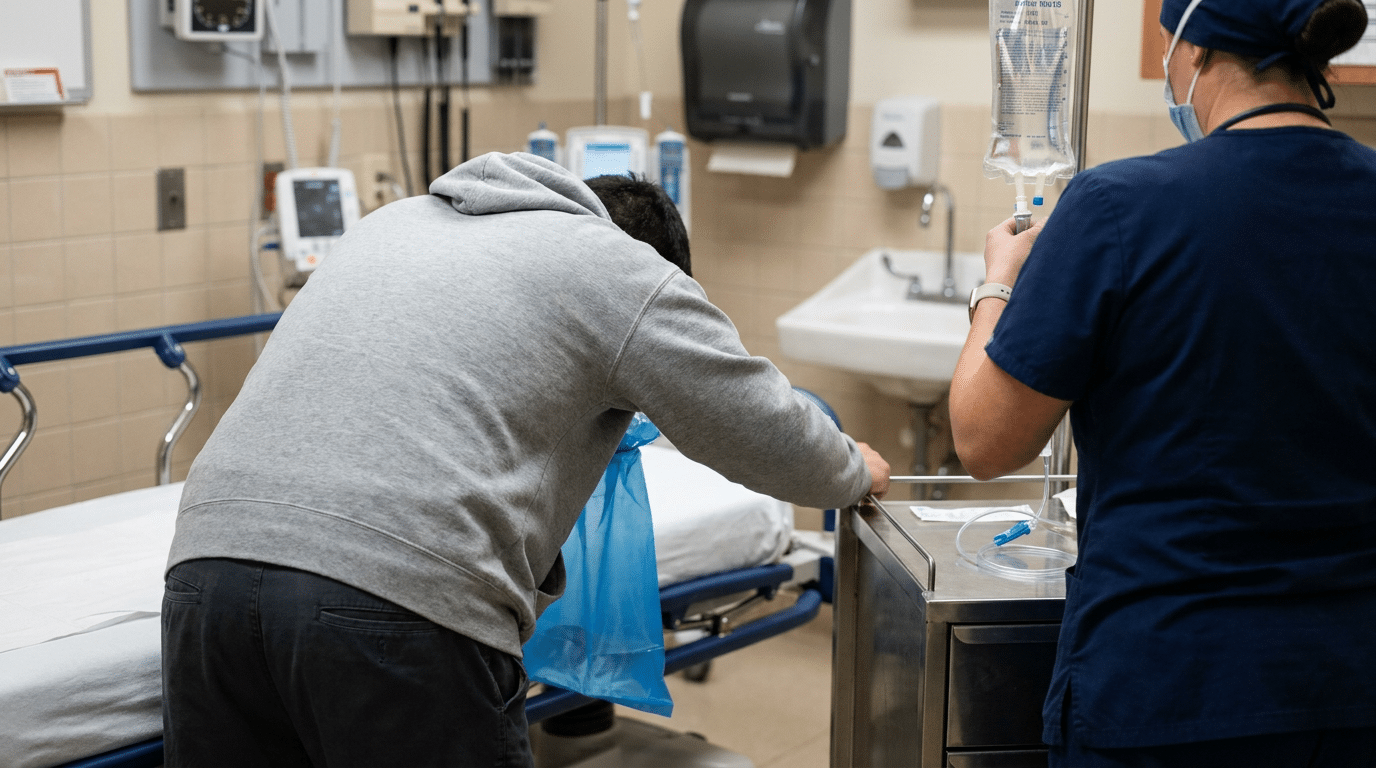 Severe vomiting from kidney infection