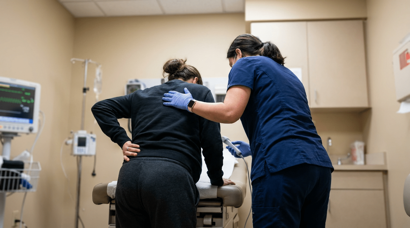 Severe pelvic pain emergency requiring immediate care