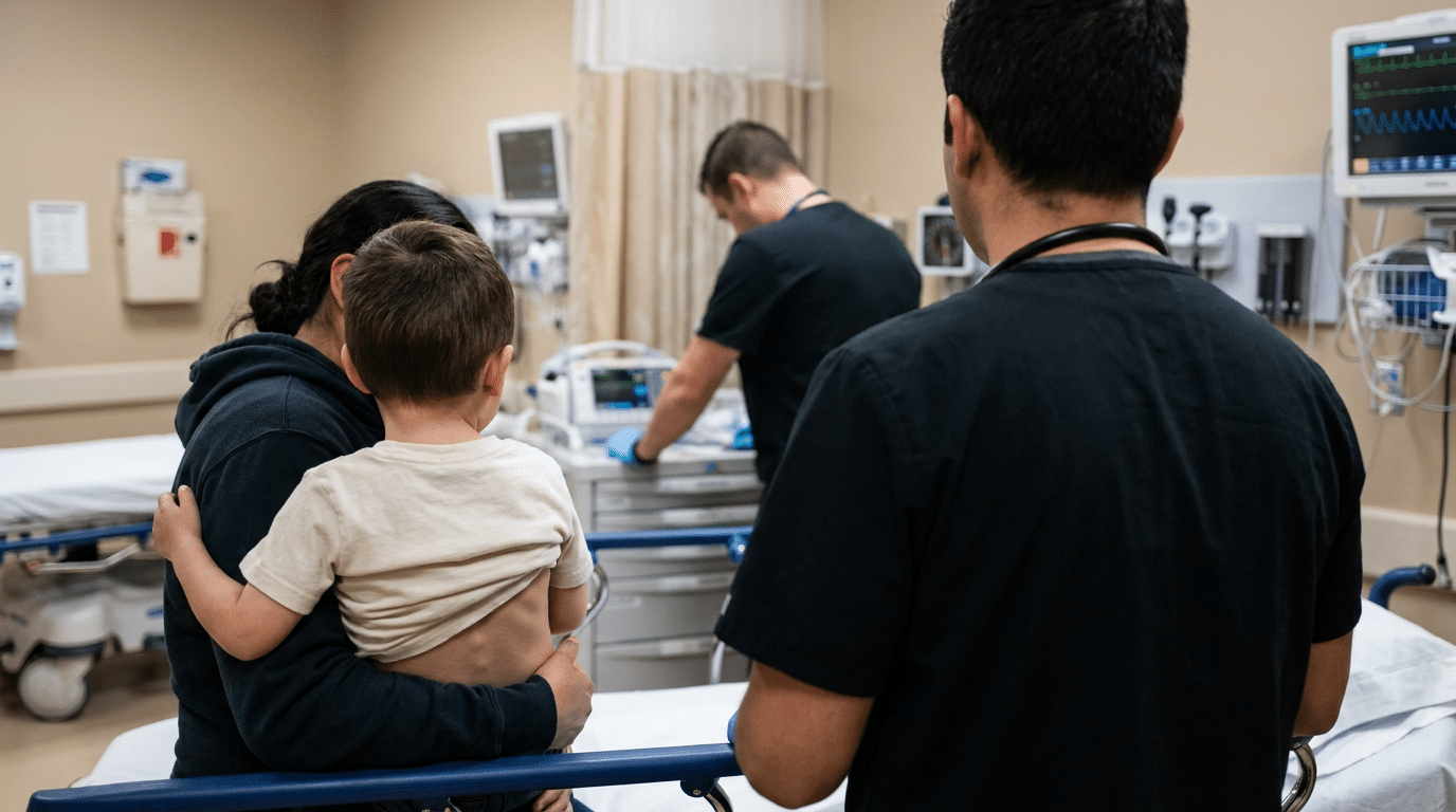 Head injury examination in child