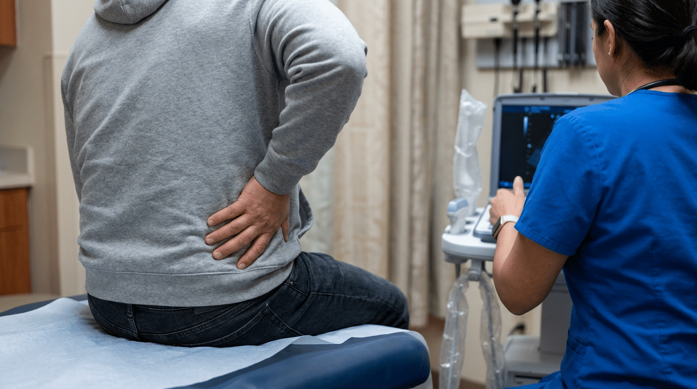 Pelvic ultrasound for ovarian or pregnancy emergency