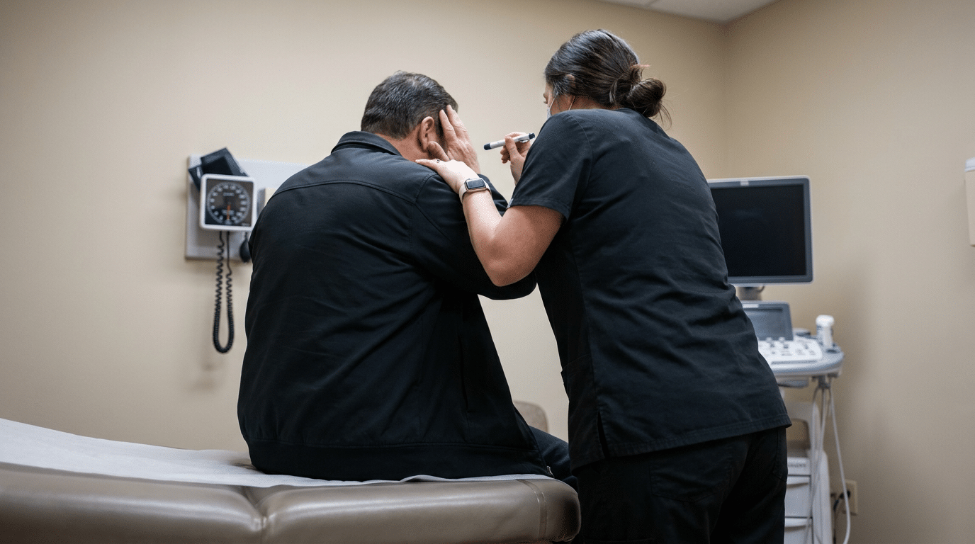 Head injury examination in child
