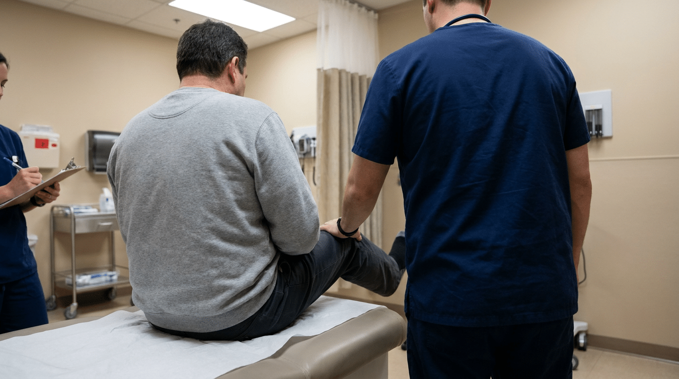 Leg weakness or numbness with back pain emergency
