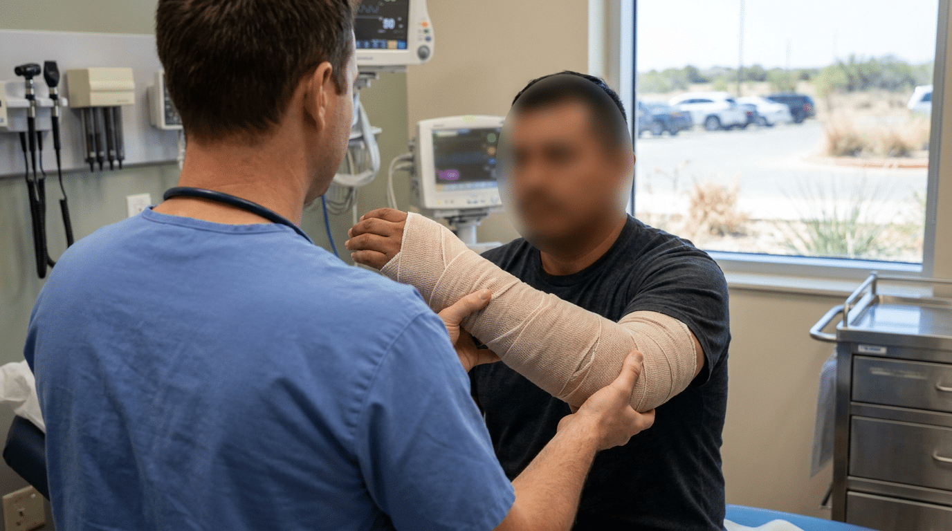 Puncture wound needing emergency wound care
